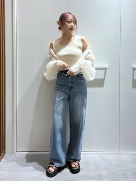 「アイテム（タンクトップ）」を使った、kurumi_.mfmさん（レディース・158cm）の夏コーディネート