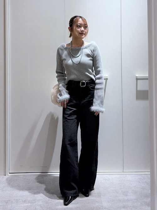 3サイズ展開XS-L】サイドパネルヴィンテージライクワイドデニム【低