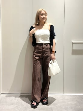 「FREE'S MART（フリーズマート）のアイテム」を使った、kurumi_.mfmさん（骨格ストレート・レディース・158cm）の夏コーディネート