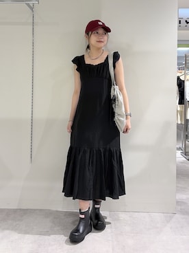 「FREE'S MART（フリーズマート）のアイテム（帽子）」を使った、kurumi_.mfmさん（レディース・158cm）の夏コーディネート
