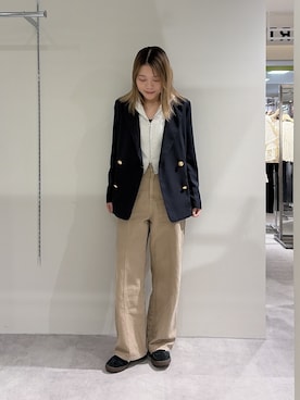 「FREE'S MART（フリーズマート）のアイテム（ジャケット/アウター）」を使った、kurumi_.mfmさん（レディース・158cm）の春コーディネート