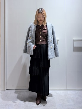 「アイテム（チェスターコート）」を使った、kurumi_.mfmさん（レディース・158cm）の秋コーディネート