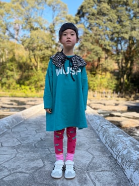 「アイテム（レギンス/スパッツ）」を使った、tamapicoさん（キッズ・110cm）の冬コーディネート