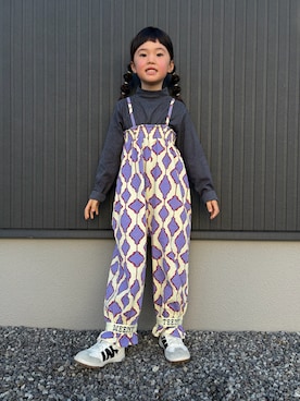 「アイテム（オールインワン・サロペット）」を使った、tamapicoさん（キッズ・110cm）の秋コーディネート