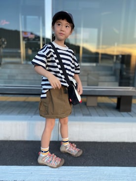 「アイテム（トップス）」を使った、tamapicoさん（キッズ・110cm）の秋コーディネート