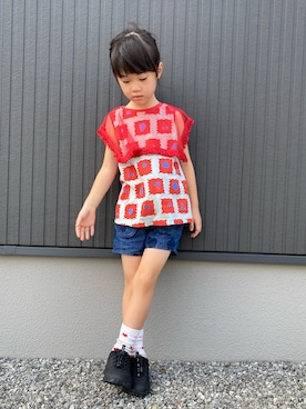 「アイテム（パンツ）」を使った、tamapicoさん（キッズ・110cm）の夏コーディネート