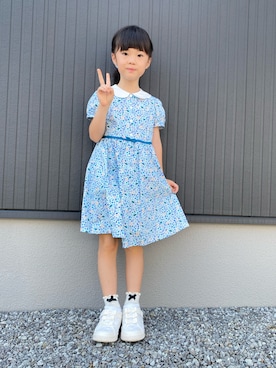 「アイテム（ワンピース/ドレス）」を使った、tamapicoさん（キッズ・110cm）の夏コーディネート