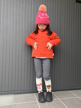 「aimoha（アイモハ）のアイテム」を使った、tamapicoさん（キッズ・120cm）の冬コーディネート