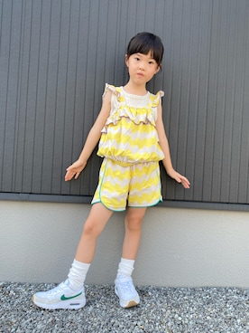 「アイテム（タンクトップ）」を使った、tamapicoさん（キッズ・110cm）の夏コーディネート