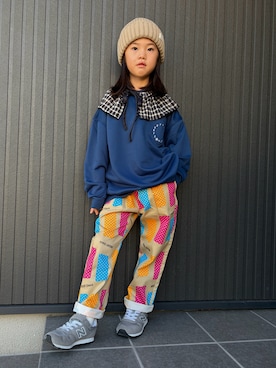 「アイテム（付け襟）」を使った、tamapicoさん（キッズ・110cm）の秋コーディネート