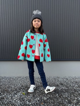 「アイテム（スニーカー）」を使った、tamapicoさん（キッズ・110cm）の秋コーディネート