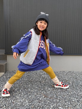 「MARKEY'S（マーキーズ）のアイテム」を使った、tamapicoさん（キッズ・120cm）の冬コーディネート