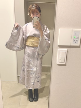 「アイテム（浴衣）」を使った、サエラさん（レディース・158cm）の夏コーディネート