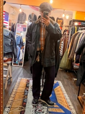 「アイテム（キャスケット）」を使った、t4kuさん（メンズ・172cm）の春コーディネート