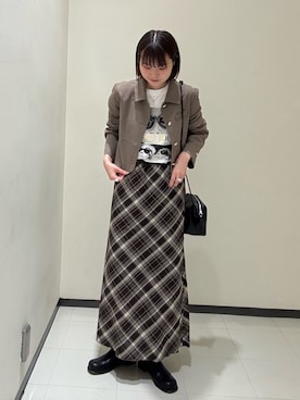「アイテム（その他アウター）」を使った、わらちゃんさん（レディース・162cm）の秋コーディネート