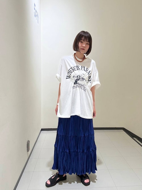 シャーリングプリントTEE