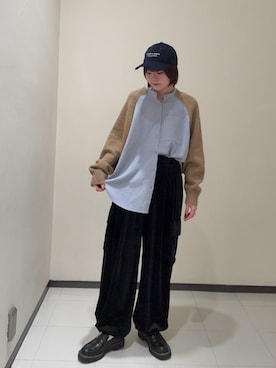 「ベロア」｜わらちゃんさん（レディース・162cm）の冬コーディネート