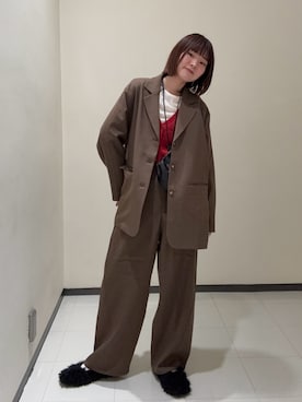 「アイテム（その他トップス）」を使った、わらちゃんさん（レディース・162cm）の秋コーディネート