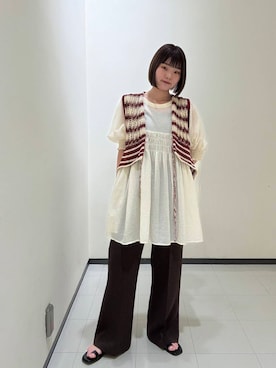 「ミニワンピース」｜わらちゃんさん（レディース・162cm）の夏コーディネート