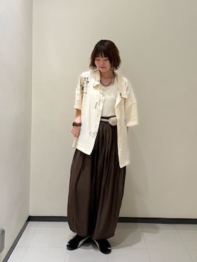 「KBF（ケイビーエフ）のアイテム（シューズ）」を使った、わらちゃんさん（レディース・162cm）の春コーディネート