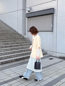 「KBF（ケイビーエフ）のアイテム（シューズ）」を使った、わらちゃんさん（レディース・162cm）の春コーディネート