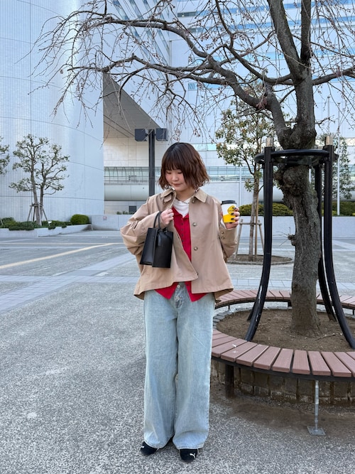 セール】『3サイズ展開』タックボタンアップデニム（デニムパンツ