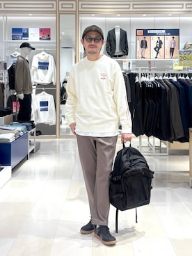 「GLOBAL WORK（グローバルワーク）のアイテム（バックパック/リュック）」を使った、ゆーすけさん（メンズ・176cm）の秋コーディネート