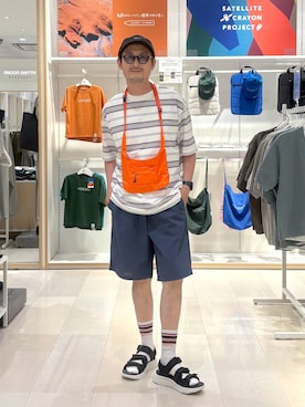 「GLOBAL WORK（グローバルワーク）のアイテム（帽子）」を使った、ゆーすけさん（メンズ・176cm）の夏コーディネート