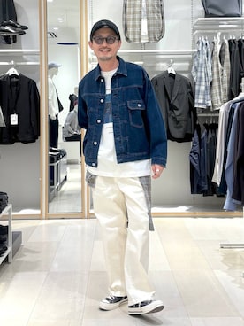 「GLOBAL WORK（グローバルワーク）のアイテム（ジャケット/アウター）」を使った、ゆーすけさん（メンズ・176cm）の春コーディネート