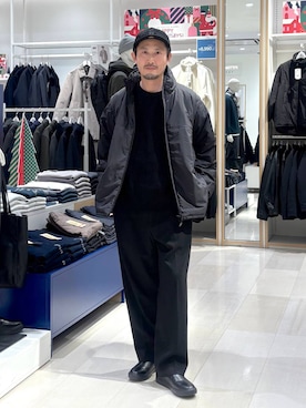 「クリスマス」｜「アイテム（キャップ）」を使った、ゆーすけさん（メンズ・176cm）の冬コーディネート