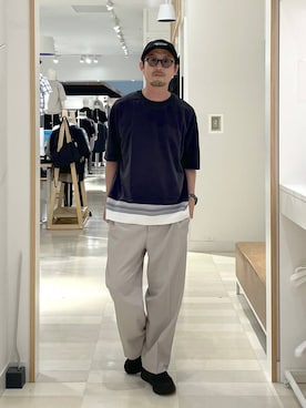 「GLOBAL WORK（グローバルワーク）のアイテム（帽子）」を使った、ゆーすけさん（メンズ・176cm）の夏コーディネート