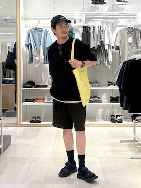 「GLOBAL WORK（グローバルワーク）のアイテム（帽子）」を使った、ゆーすけさん（メンズ・176cm）の夏コーディネート