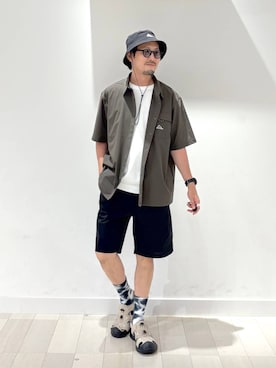 「GLOBAL WORK（グローバルワーク）のアイテム（帽子）」を使った、ゆーすけさん（メンズ・176cm）の夏コーディネート