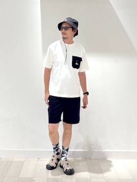 「GLOBAL WORK（グローバルワーク）のアイテム（帽子）」を使った、ゆーすけさん（メンズ・176cm）の夏コーディネート