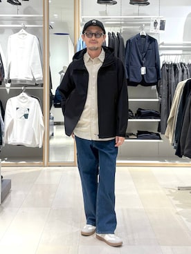 「GLOBAL WORK（グローバルワーク）のアイテム（帽子）」を使った、ゆーすけさん（メンズ・176cm）の冬コーディネート