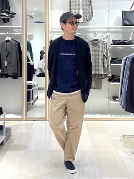 「GLOBAL WORK（グローバルワーク）のアイテム（帽子）」を使った、ゆーすけさん（メンズ・176cm）の春コーディネート