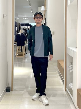 「アイテム（キャップ）」を使った、ゆーすけさん（メンズ・176cm）の春コーディネート