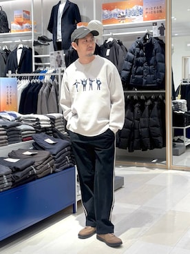 「GLOBAL WORK（グローバルワーク）のクリーンコーデュロイ/トラックパンツ/CLEAN MODE/589312（その他パンツ）」を使った、ゆーすけさん（メンズ・176cm）の秋コーディネート