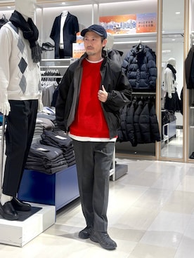 「旅行」｜ゆーすけさん（メンズ・176cm）の冬コーディネート