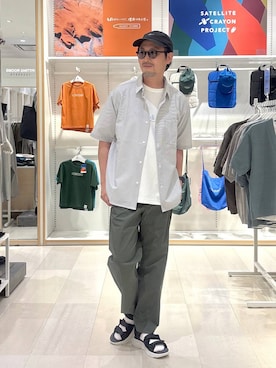 「GLOBAL WORK（グローバルワーク）のアイテム（帽子）」を使った、ゆーすけさん（メンズ・176cm）の夏コーディネート