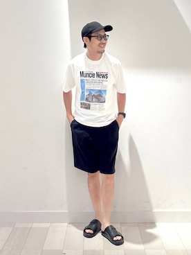 「GLOBAL WORK（グローバルワーク）のアイテム（帽子）」を使った、ゆーすけさん（メンズ・176cm）の夏コーディネート