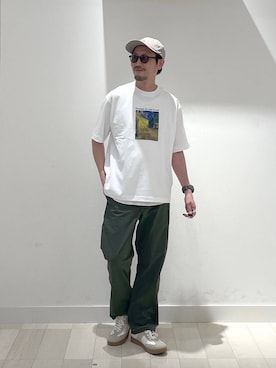 「GLOBAL WORK（グローバルワーク）のアイテム（帽子）」を使った、ゆーすけさん（メンズ・176cm）の夏コーディネート