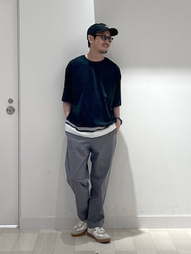 「GLOBAL WORK（グローバルワーク）のアイテム（帽子）」を使った、ゆーすけさん（メンズ・176cm）の夏コーディネート