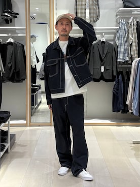 「GLOBAL WORK（グローバルワーク）のアイテム（帽子）」を使った、ゆーすけさん（メンズ・176cm）の春コーディネート