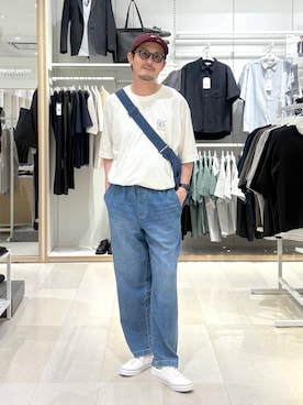 「GLOBAL WORK（グローバルワーク）のアイテム」を使った、ゆーすけさん（メンズ・176cm）の夏コーディネート