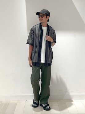 「GLOBAL WORK（グローバルワーク）のアイテム（帽子）」を使った、ゆーすけさん（メンズ・176cm）の夏コーディネート