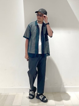 「アイテム（キャップ）」を使った、ゆーすけさん（メンズ・176cm）の夏コーディネート