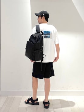 「アイテム（バックパック/リュック）」を使った、ゆーすけさん（メンズ・176cm）の夏コーディネート