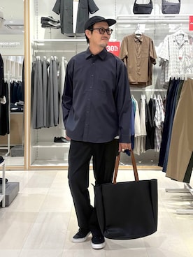 「GLOBAL WORK（グローバルワーク）のアーバンクリーンワイド/576869（その他パンツ、ブラック系）」を使った、ゆーすけさん（メンズ）の秋コーディネート