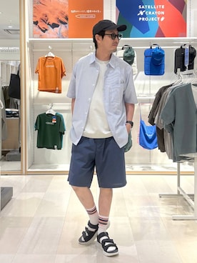 「GLOBAL WORK（グローバルワーク）のアイテム（帽子）」を使った、ゆーすけさん（メンズ・176cm）の夏コーディネート
